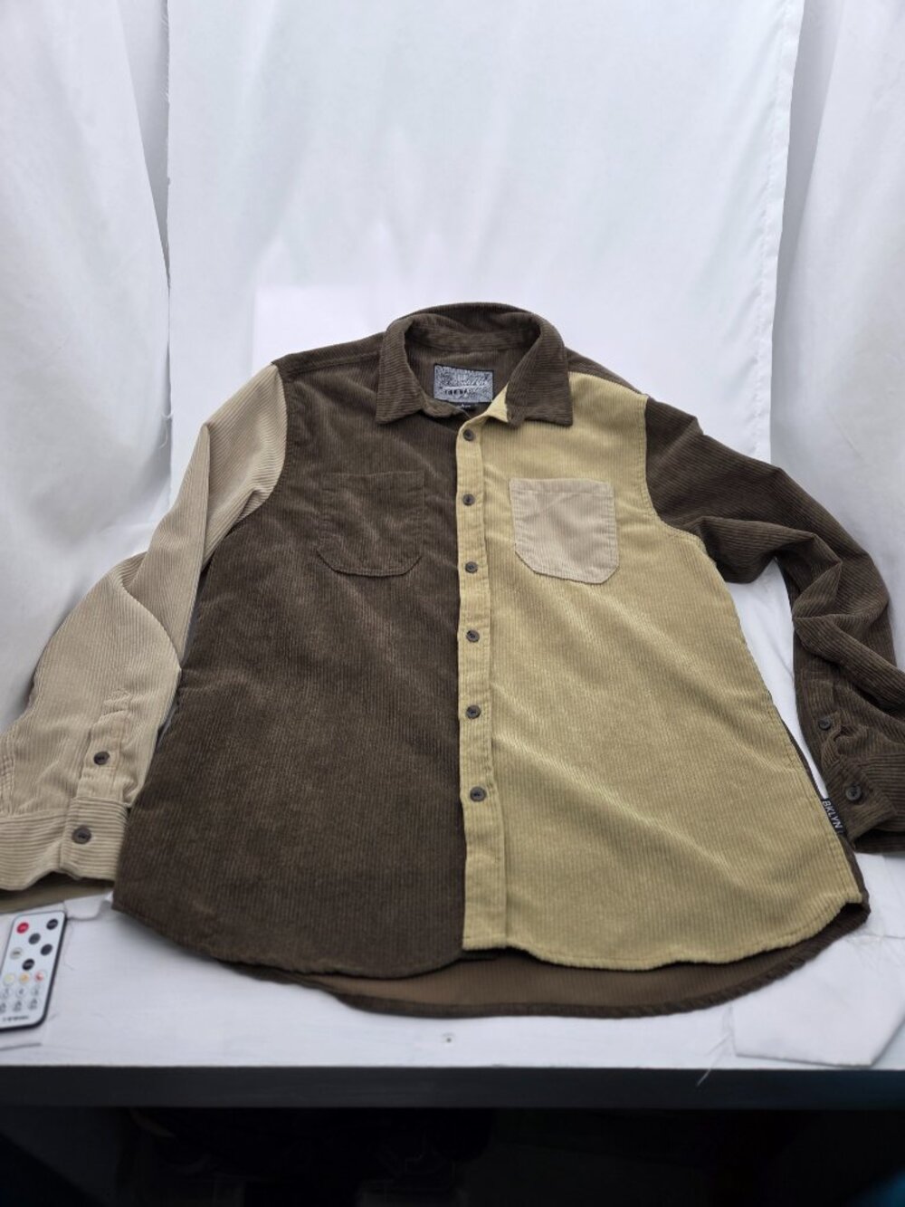 Brooklyn Cloth Mfg Brown Fine Wale Corduroy Shirt Large - Picture 3 of 8